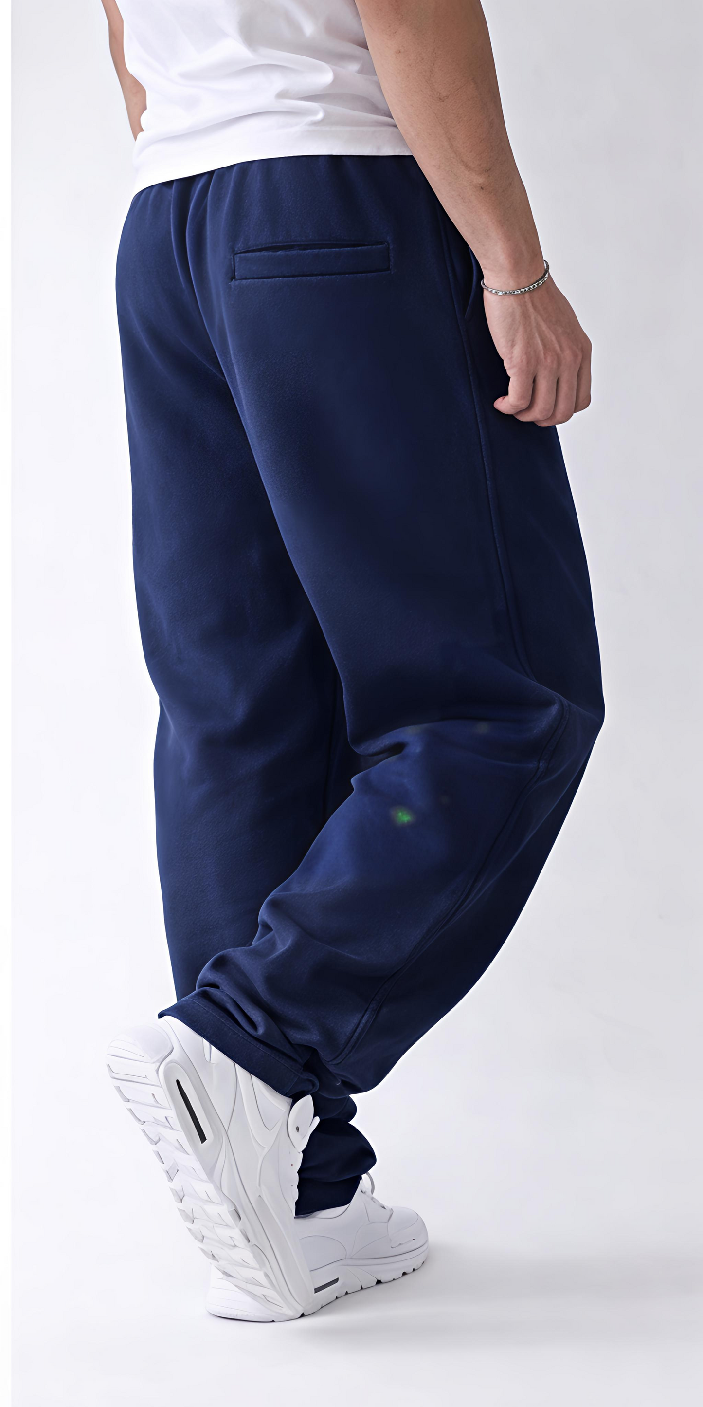 Nike Navy Blue Track Joggers – Relaxed Fit