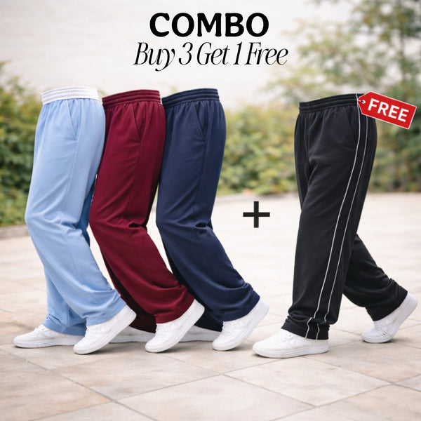 Nike Baggy Joggers – White, Grey, Black & Sky Blue | Buy 3 Get 1 Free Combo